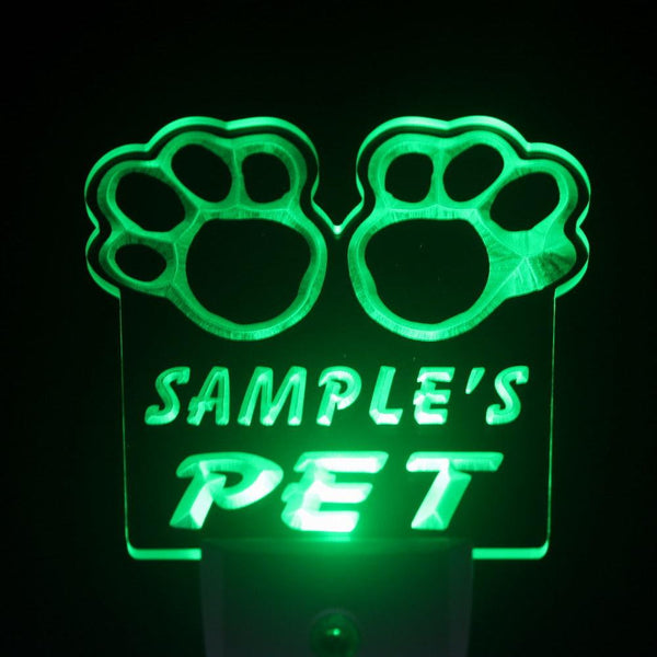 ADVPRO Name Personalized Custom Pet Grooming Paw Print Bar Beer Day/ Night Sensor LED Sign wsqq-tm - Green