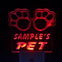 ADVPRO Name Personalized Custom Pet Grooming Paw Print Bar Beer Day/ Night Sensor LED Sign wsqq-tm - Red