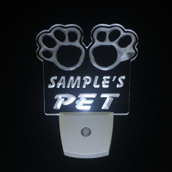 ADVPRO Name Personalized Custom Pet Grooming Paw Print Bar Beer Day/ Night Sensor LED Sign wsqq-tm - White