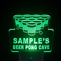 ADVPRO Name Personalized Custom Beer Pong Cave Bar Beer Day/ Night Sensor LED Sign wsqr-tm - Green