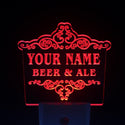 ADVPRO Name Personalized Custom Beer & Ale Vintage Bar Cold Beer Day/ Night Sensor LED Sign wsqs-tm - Red