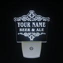 ADVPRO Name Personalized Custom Beer & Ale Vintage Bar Cold Beer Day/ Night Sensor LED Sign wsqs-tm - White