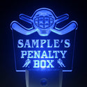 ADVPRO Name Personalized Custom Hockey Penatly Box Bar Beer Day/ Night Sensor LED Sign wsqt-tm - Blue