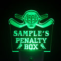 ADVPRO Name Personalized Custom Hockey Penatly Box Bar Beer Day/ Night Sensor LED Sign wsqt-tm - Green