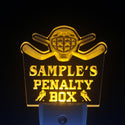 ADVPRO Name Personalized Custom Hockey Penatly Box Bar Beer Day/ Night Sensor LED Sign wsqt-tm - Yellow