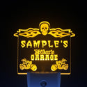 ADVPRO Name Personalized Custom Biker's Garage Motorcycle Repair Bar Day/ Night Sensor LED Sign wsqu-tm - Yellow
