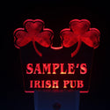 ADVPRO Name Personalized Custom Luck o' The Irish Pub St Patrick's Day/ Night Sensor LED Sign wsqv-tm - Red