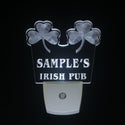 ADVPRO Name Personalized Custom Luck o' The Irish Pub St Patrick's Day/ Night Sensor LED Sign wsqv-tm - White