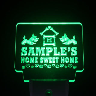 ADVPRO Name Personalized Custom Home Sweet Home Scottie Peace Love Day/ Night Sensor LED Sign wsta-tm - Green