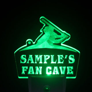 ADVPRO Name Personalized Custom Baseball Fan Cave Man Room Bar Beer Day/ Night Sensor LED Sign wstc-tm - Green