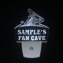 ADVPRO Name Personalized Custom Baseball Fan Cave Man Room Bar Beer Day/ Night Sensor LED Sign wstc-tm - White