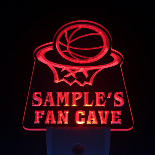 ADVPRO Name Personalized Custom Basketball Fan Cave Man Room Bar Beer Day/ Night Sensor LED Sign wstd-tm - Red