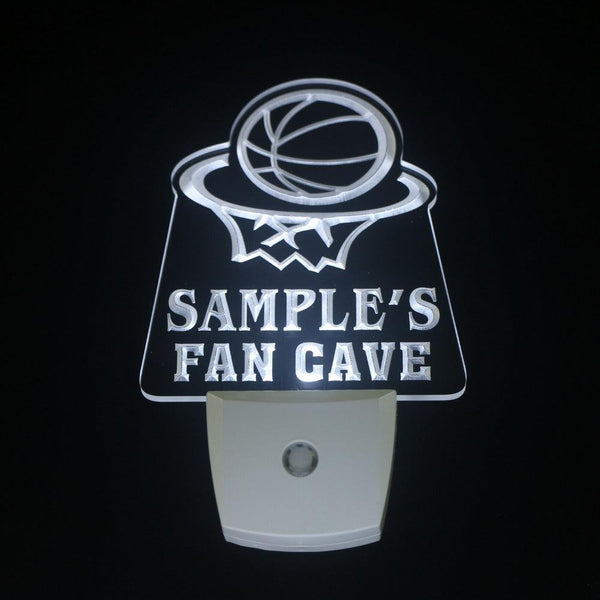 ADVPRO Name Personalized Custom Basketball Fan Cave Man Room Bar Beer Day/ Night Sensor LED Sign wstd-tm - White