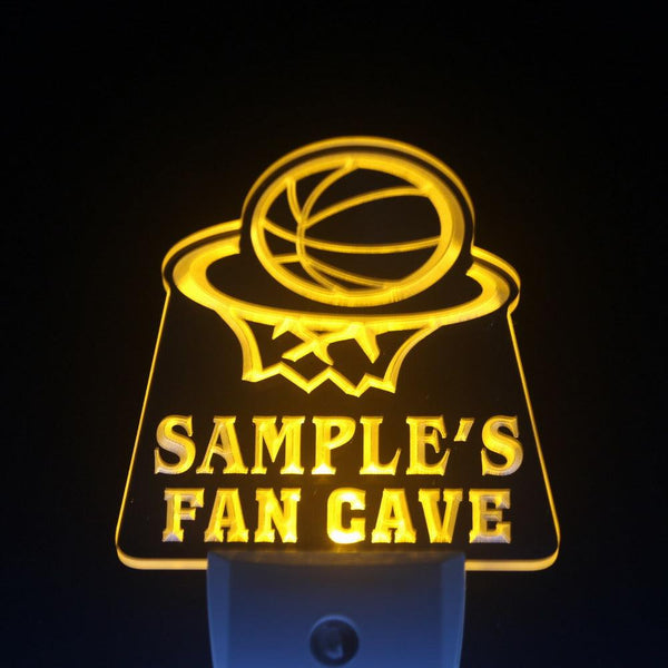 ADVPRO Name Personalized Custom Basketball Fan Cave Man Room Bar Beer Day/ Night Sensor LED Sign wstd-tm - Yellow