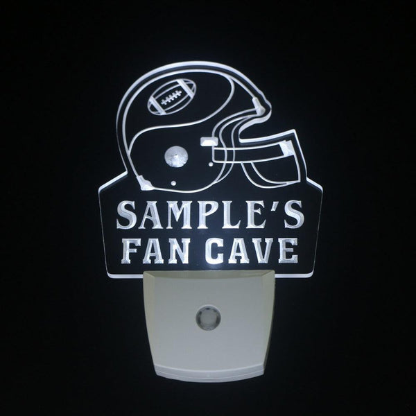 ADVPRO Name Personalized Custom Football Fan Cave Bar Beer Day/ Night Sensor LED Sign wste-tm - White