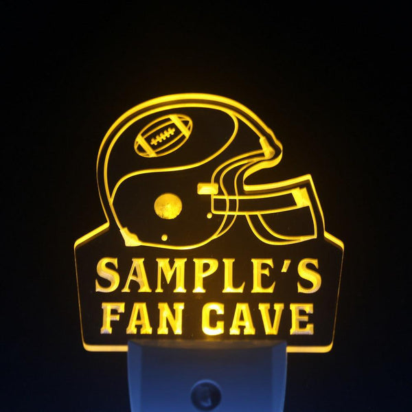 ADVPRO Name Personalized Custom Football Fan Cave Bar Beer Day/ Night Sensor LED Sign wste-tm - Yellow