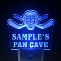 ADVPRO Name Personalized Custom Hockey Fan Cave Bar Beer Day/ Night Sensor LED Sign wstg-tm - Blue