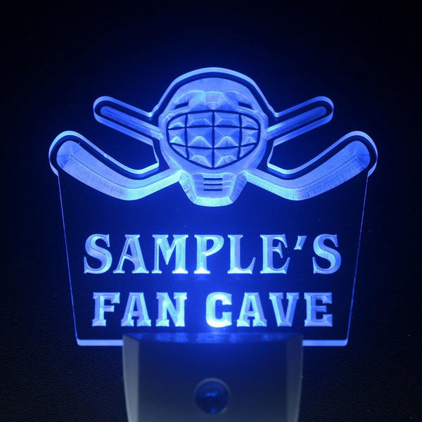 ADVPRO Name Personalized Custom Hockey Fan Cave Bar Beer Day/ Night Sensor LED Sign wstg-tm - Blue