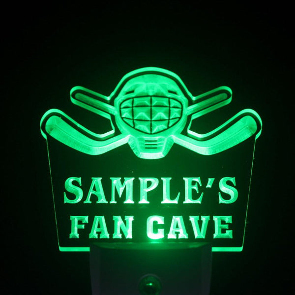 ADVPRO Name Personalized Custom Hockey Fan Cave Bar Beer Day/ Night Sensor LED Sign wstg-tm - Green