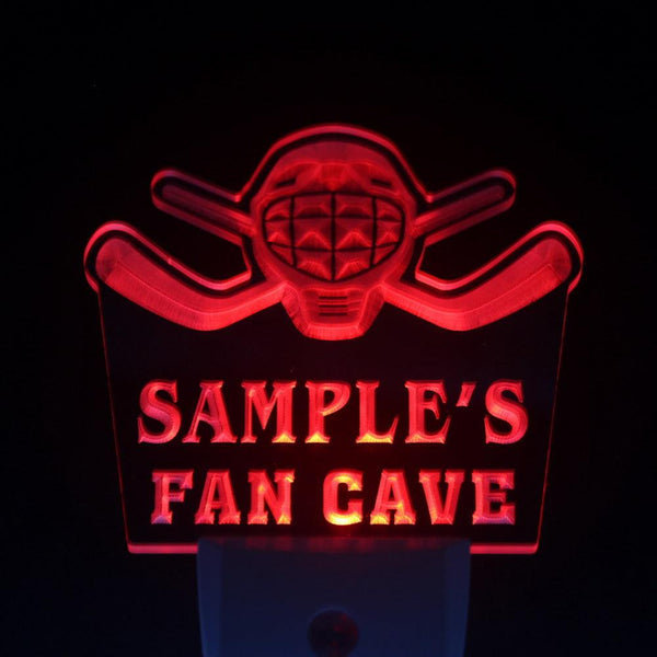 ADVPRO Name Personalized Custom Hockey Fan Cave Bar Beer Day/ Night Sensor LED Sign wstg-tm - Red