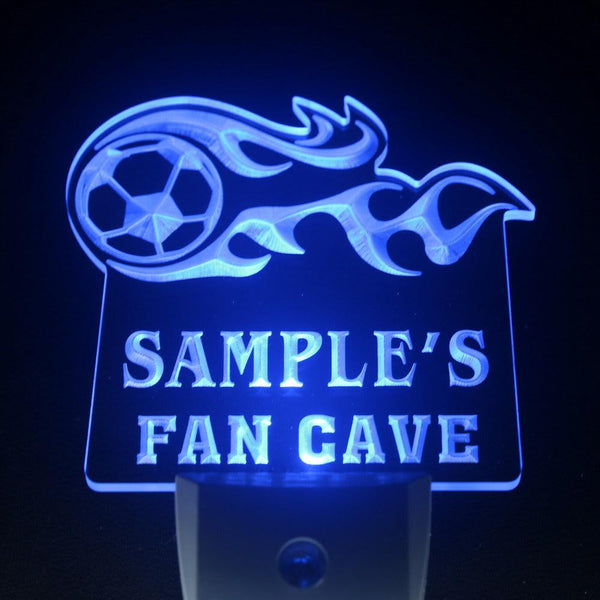 ADVPRO Name Personalized Custom Bar Soccer Football Fan Cave Man Beer Day/ Night Sensor LED Sign wsth-tm - Blue