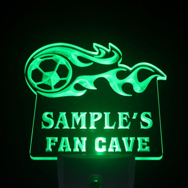ADVPRO Name Personalized Custom Bar Soccer Football Fan Cave Man Beer Day/ Night Sensor LED Sign wsth-tm - Green