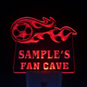ADVPRO Name Personalized Custom Bar Soccer Football Fan Cave Man Beer Day/ Night Sensor LED Sign wsth-tm - Red
