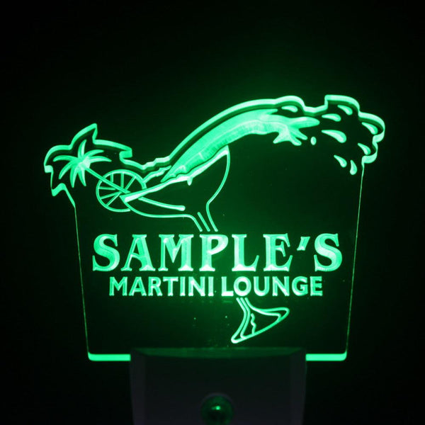 ADVPRO Name Personalized Custom Martini Lounge Cocktails Bar Wine Day/ Night Sensor LED Sign wsti-tm - Green