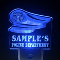 ADVPRO Name Personalized Custom Police Station Badge Bar Beer Day/ Night Sensor LED Sign wstk-tm - Blue