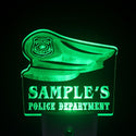 ADVPRO Name Personalized Custom Police Station Badge Bar Beer Day/ Night Sensor LED Sign wstk-tm - Green