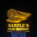 ADVPRO Name Personalized Custom Police Station Badge Bar Beer Day/ Night Sensor LED Sign wstk-tm - Yellow