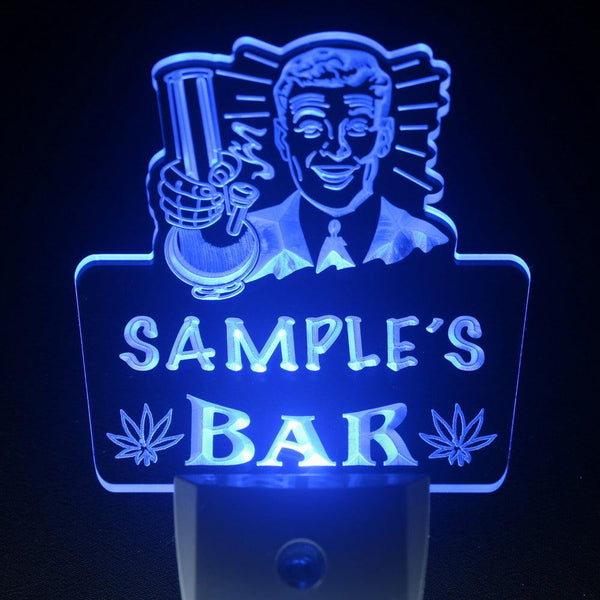 ADVPRO Name Personalized Custom Marijuana High Life Bar Beer Day/ Night Sensor LED Sign wstp-tm - Blue