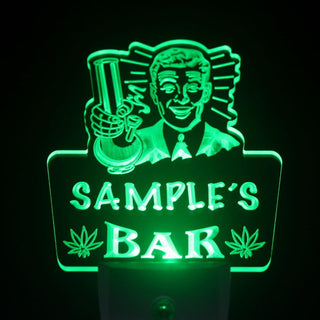 ADVPRO Name Personalized Custom Marijuana High Life Bar Beer Day/ Night Sensor LED Sign wstp-tm - Green