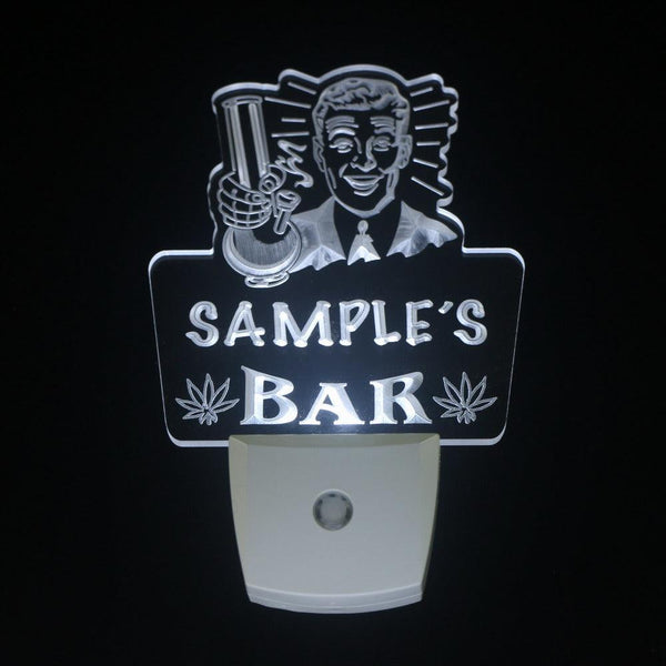 ADVPRO Name Personalized Custom Marijuana High Life Bar Beer Day/ Night Sensor LED Sign wstp-tm - White