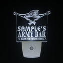 ADVPRO Name Personalized Custom Army Man Cave Bar Beer Day/ Night Sensor LED Sign wstq-tm - White