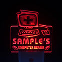 ADVPRO Name Personalized Custom Computer Repairs Shop Display Day/ Night Sensor LED Sign wstr-tm - Red