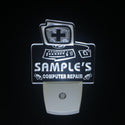 ADVPRO Name Personalized Custom Computer Repairs Shop Display Day/ Night Sensor LED Sign wstr-tm - White