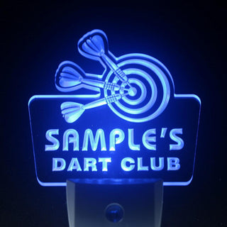 ADVPRO Name Personalized Custom Dart Club Bar Beer Day/ Night Sensor LED Sign wsts-tm - Blue