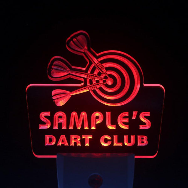 ADVPRO Name Personalized Custom Dart Club Bar Beer Day/ Night Sensor LED Sign wsts-tm - Red