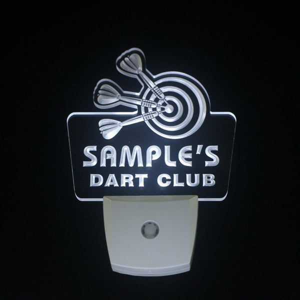 ADVPRO Name Personalized Custom Dart Club Bar Beer Day/ Night Sensor LED Sign wsts-tm - White