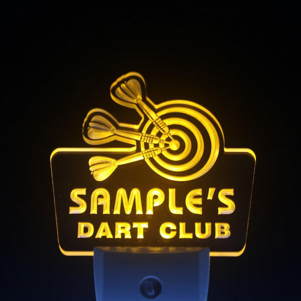 ADVPRO Name Personalized Custom Dart Club Bar Beer Day/ Night Sensor LED Sign wsts-tm - Yellow