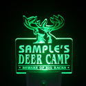 ADVPRO Name Personalized Custom Deer Camp Big Racks Bar Beer Day/ Night Sensor LED Sign wstu-tm - Green