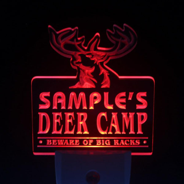 ADVPRO Name Personalized Custom Deer Camp Big Racks Bar Beer Day/ Night Sensor LED Sign wstu-tm - Red