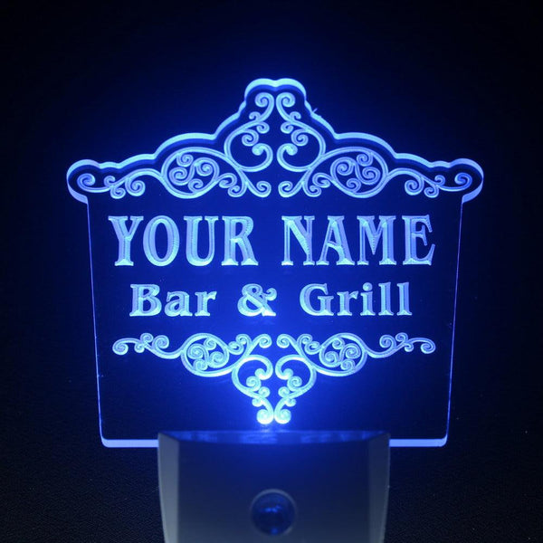 ADVPRO Name Personalized Custom Family Bar & Grill Beer Home Gift Day/ Night Sensor LED Sign wsu-tm - Blue