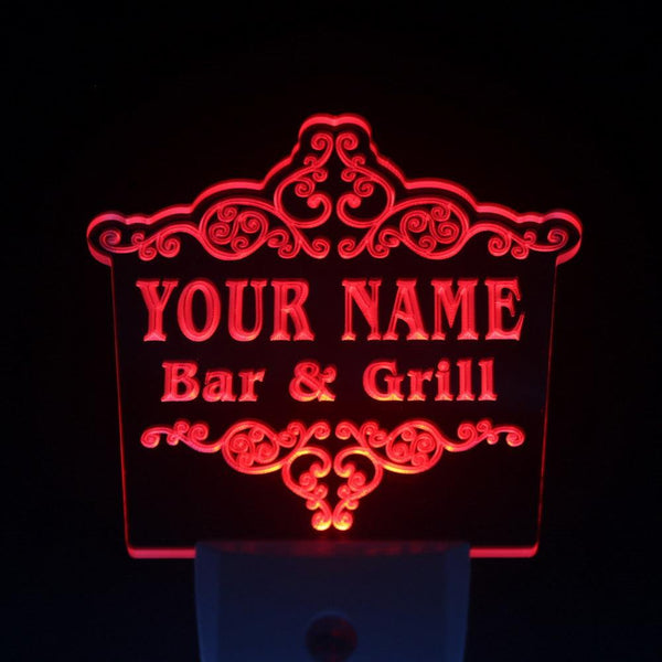 ADVPRO Name Personalized Custom Family Bar & Grill Beer Home Gift Day/ Night Sensor LED Sign wsu-tm - Red