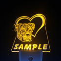 ADVPRO Name Personalized Custom American Bulldog Dog House Home Day/ Night Sensor LED Sign wsvb-tm - Yellow