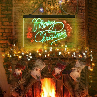 AdvPro - Merry Christmas *snowflake & bell* st6-j2038 - LED Neon Sign